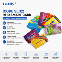 Custom Logo Encrypted ICODE SLIX2 Smart Card 13.56MHz High Capacity RFID Access Control Key Card for Security System