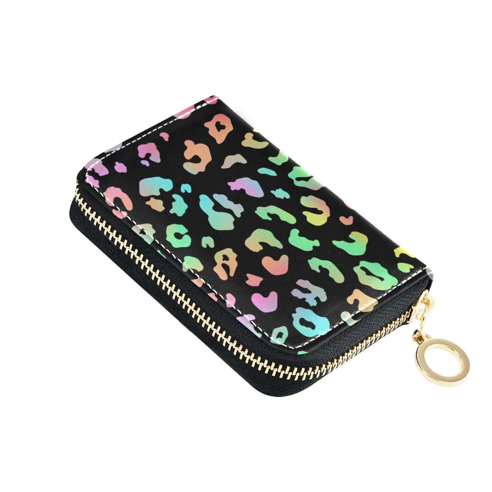 उच्च गुणवत्ता तेंदुआ डिजाइन कस्टम आरएफआईडी ब्लॉकिंग कार्ड धारक आईडी मनी बैग महिलाओं का सिक्का पर्स वॉलेट
