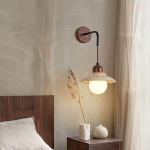 Lámpara de Pared LED Tricolor de 5W, Luz Decorativa Interior con Piedra Natural, Material Ecológico, Luz Cálida/Fría Ajustable - Product Image 5