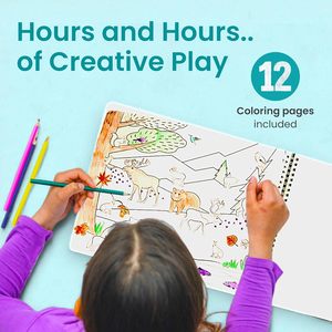 Animals Habitat 500+ Libro <span class=keywords><strong>de</strong></span> pegatinas para niños, 12 páginas para colorear + 12 escenas para niños pequeños, viajes en avión, viajes por carretera, edades <span class=keywords><strong>de</strong></span> 2 a 8 años - Product Image 5