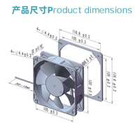 Ventilador Industrial de CC sin Escobillas Xinbao 120*120*32 con Rodamiento de Bolas para Computadoras y Servidores