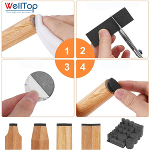 WELLTOP Nouveautés Offre Spéciale Accessoires de Meubles Patins de Protection pour Sols en <span class=keywords><strong>Bois</strong></span> Patins en <span class=keywords><strong>Feutre</strong></span> pour Pieds de Table, Canapé et Chaise - Product Image 6
