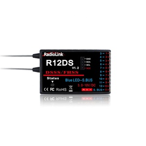 Radiolink 2.4GHz R12DS Récepteur 12 canaux SBUS/PWM compatible avec les émetteurs RC AT9 <span class=keywords><strong>AT9S</strong></span> Pro AT10 AT10II Pièces de bateau RC - Product Image 1