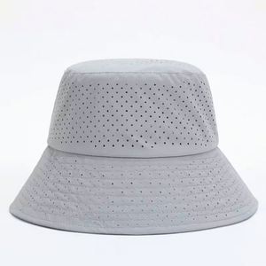 Wholesale 2024 Summer New Arrival Laser Hole Fishing <b>Hat</b> Fast Dry Breathable Golf Bucket <b>Sun</b> <b>Hat</b> for Women Large Head <b>Men</b> - Product Image 6
