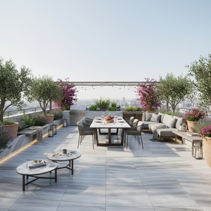 Grossiste Grain de Bois Blanc Grande Dalle Beige pour Escaliers de Maison - Product Image 5