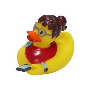 Kautschuk-gelbe Ente Kinder baden im Wasser Kautschuk-gelbe Ente Kautschuk-Spielzeug Babybade-Ente