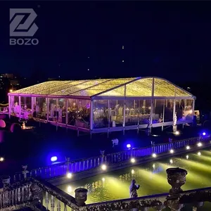 Guangzhou Bozo 20 X50X4M Pvc Tente Fabric Warehouse Dach für gebogene Strukturen Zelt Event Baldachin Zelt Outdoor Zum Verkauf