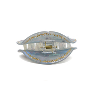 CANYUAN pinces à cheveux de luxe 8.3cm en acétate avec strass classique Design créatif motif de lettre personnalisé pour les filles