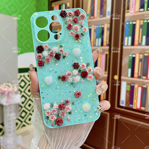 2025 Nhà Máy Tùy Chỉnh 3D Hoa Ngọc Trai Long Lanh Kim Cương Bling TPU PC Bảo Vệ Trường Hợp Đối Với iPhone 15 16 Pro Max Phụ Nữ Phụ Nữ Phụ Nữ Điện Thoại Bìa - Product Image 4