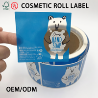 Étiquettes autocollantes personnalisées imprimées transparentes, résistantes à l'eau et à l'huile, pour emballages de crème pour les mains, rouleaux d'étiquettes pour bouteilles de soins de la peau, autocollants avec logo