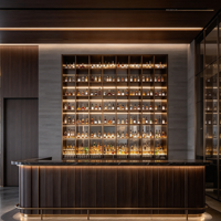 Meubles de discothèque modernes, comptoir de bar de restaurant sur mesure, dessus en marbre, mobilier de salon LED, design d'intérieur, projet commercial, OEM