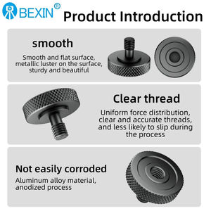 Adaptateur à vis manuel en alliage d'aluminium BEXIN, vente en gros, vis de conversion 1/4 mâle vers 1/4 femelle, vis à rotule pour appareil photo - Product Image 3