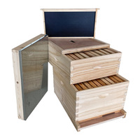 Ruche chinoise complète pour abeilles, nouveau modèle, structure en bois à deux couches, 10 cadres