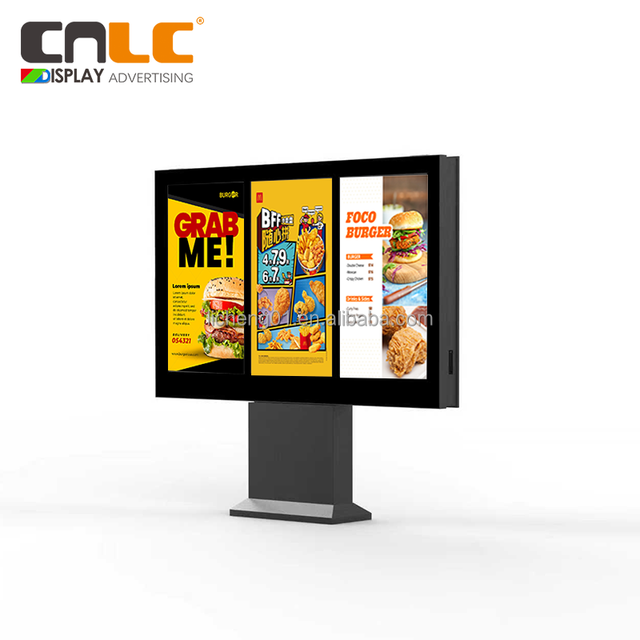 Outdoor Drive-Thru LCD Menu Display 55'' 3000nits IP65 Waterproof 1-3 Screens Low Power Consumption for Fast Food Chain