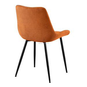 <span class=keywords><strong>Chaise</strong></span> de salle à manger moderne et confortable en <span class=keywords><strong>tissu</strong></span> <span class=keywords><strong>jaune</strong></span> avec pieds en métal - Product Image 3