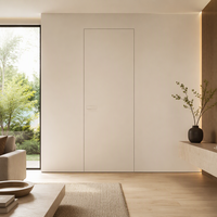 Porte intérieure discrète 55 dB, design encastré sans joint, couleur murale personnalisée pour cinéma maison, suite d'hôtel
