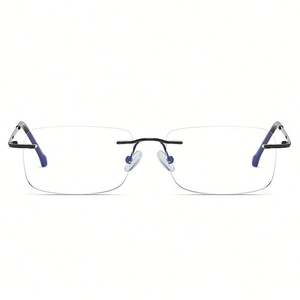 Lunettes de lecture presbyopes sans monture en métal avec verres découpés anti-lumière bleue pour hommes et femmes 2023 - Product Image 4