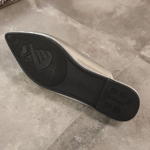 Женские туфли-балетки с острым носком, верх из искусственной кожи, трендовые, осенние, износостойкая резиновая подошва, однотонные, минималистичные, без застежек, повседневная женская обувь - Product Image 6