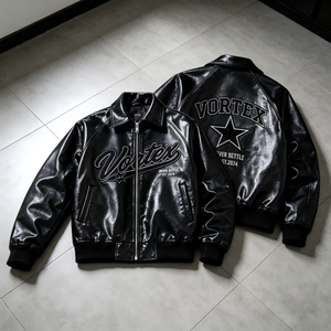 Giacca Moto in Pelle <span class=keywords><strong>Estetica</strong></span> Racing 2026 Personalizzata con Ricami Pesanti, Giacca da Motociclista con Patch Completa, Cappotto da Corsa - Produzione di Fabbrica - Product Image 1