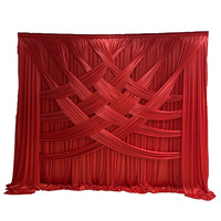 Rideau de fond de scène moderne en soie glacée blanc 3x3m pour mariages, fêtes intérieures et extérieures