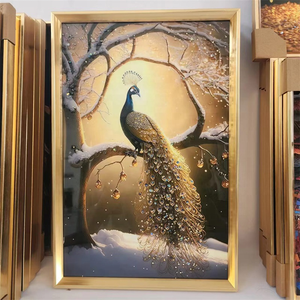 Tóm tắt hiện đại vàng Tiền cây cảnh quan 3D kim cương pha lê sứ sơn trang trí nhà tường nghệ thuật bức tranh trừu tượng - Product Image 5