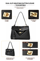Tas Tote OEM Square Shoulder Kapasitas Besar Tas Tangan Wanita Bahan Polyester Model B Gaya Santai Tas Selempang Ketiak
