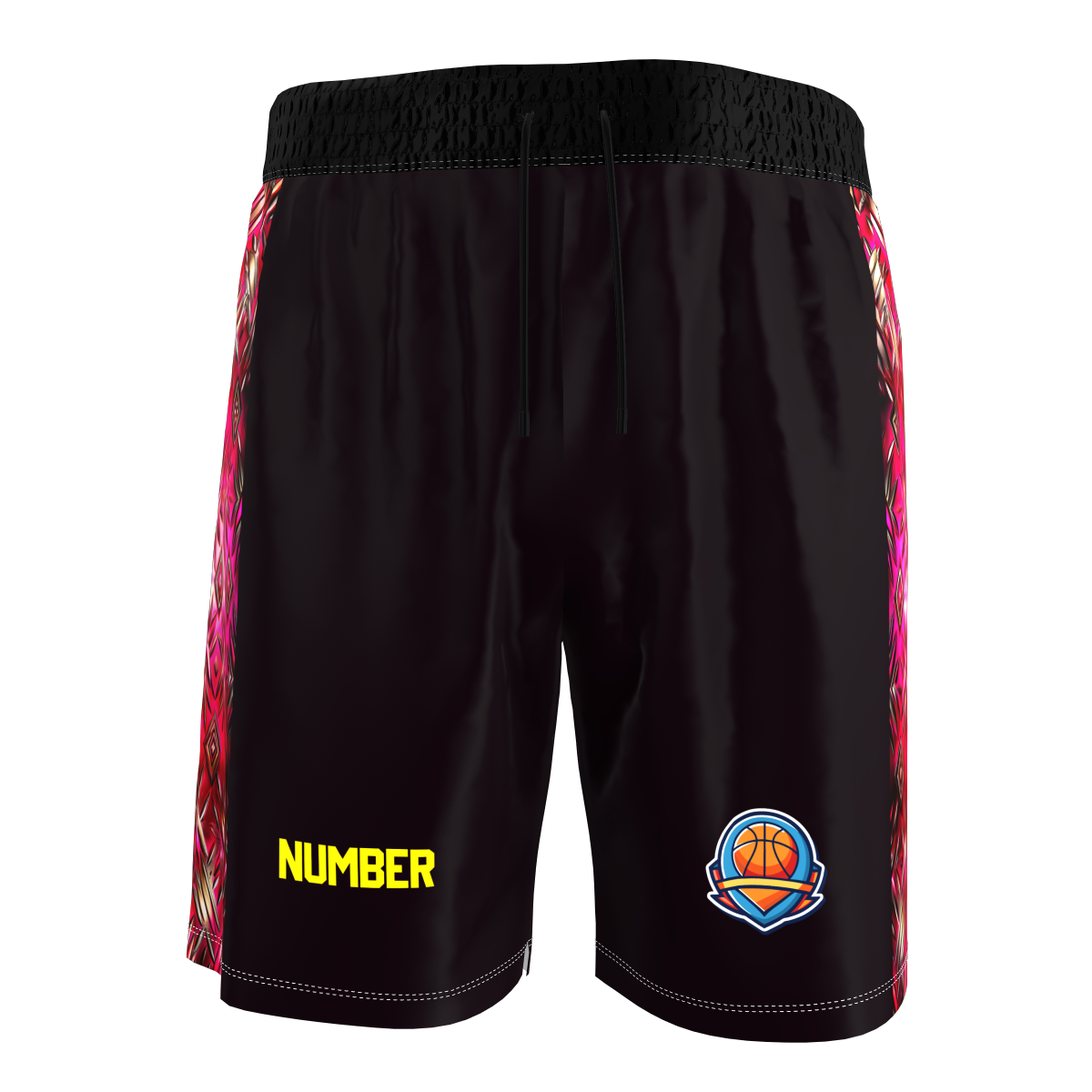 Hawaiian Hibiscus Trim Basketball Shorts Wholesale Price