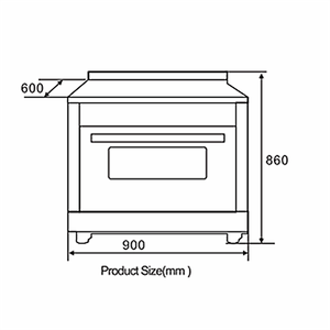 Cuisinière à gaz en acier inoxydable, appareil électrique, pour la cuisine, 6 brûleurs, <span class=keywords><strong>100L</strong></span> - Product Image 6