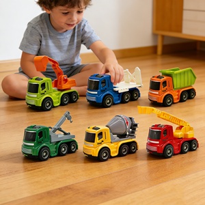 Jouet de <span class=keywords><strong>camion</strong></span> d'ingénierie miniature EPT à rétrofriction avec articulations mobiles, véhicules de construction pour enfants de 3 ans et plus - Product Image 1
