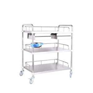 Boan Stainless Steel Treatment Cart Three Layer Medical <b>Trolley</b> With Wheels For Hospital Use - Product Image 1