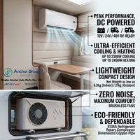 Climatiseur 12 V CC sans ralenti 2300 W, unité de climatisation split avec compresseur rotatif et télécommande pour camping-car, fourgonnette, véhicule électrique, camion