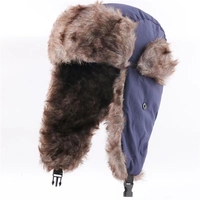 Chapeau d'hiver russe pour homme avec cache-oreilles, en fausse fourrure douce, imperméable et coupe-vent, idéal pour le ski, la pêche et les fêtes
