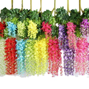 FAI DA TE <span class=keywords><strong>casa</strong></span> di cerimonia nuziale Di Natale del fiore decorazione della parete Artificiale wisteria fiore - Product Image 1