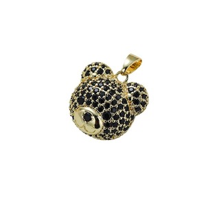 <span class=keywords><strong>Lovestory</strong></span> Colgante Clásico de Oso Adorable Chapado en Oro de 18K con Micro Pavé de Circonitas Cúbicas, Componentes de Joyería para Ocasiones Festivas de Mujer - Product Image 5