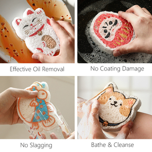 2024 mới nóng bán mật độ cao nano bột gỗ món ăn rửa chà miếng bọt biển ma thuật tự nhiên Cellulose sạch bọt biển & cọ rửa miếng đệm - Product Image 5