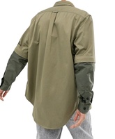 Chemises pour hommes Alibaba Chine personnalisées OEM en coton à manches longues boutonnées unies teintes à séchage rapide en gros