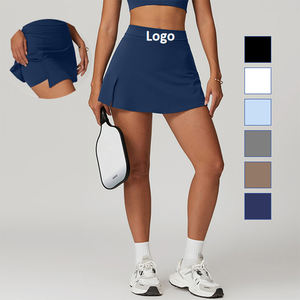 Falda de Golf elástica de 4 vías azul marino, ropa deportiva para gimnasio, tela de nailon transpirable de verano con capa Base, faldas de tenis - Product Image 1