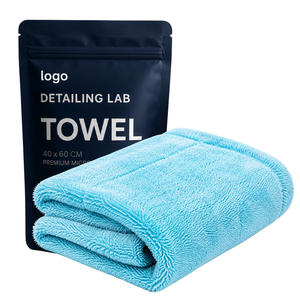Serviette de séchage pour voiture en microfibre OEM Twist Loop 600-2200GSM, serviette de detailing automobile premium, mélange 70/30 & 80/20 - Product Image 3