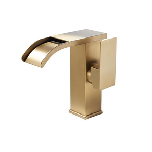 Modern <b>Single</b> Handle <b>Basin</b> Faucet Stainless Steel Deck Mounted Waterfall Sink <b>Tap</b> <b>Single</b> Hole Design - Product Image 5