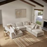 Canapé d'angle moderne et simple IDAO en tissu, inclinable et rafraîchissant, extensible pour villa, école, salon, à assembler