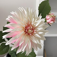 Fleur de Dahlia Artificielle pour Décoration de Mariage, Aménagement de Scène d'Auditorium, Décoration Intérieure, Fleur de Table, Plante Artificielle