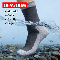 Chaussettes de randonnée imperméables, chaussettes de ski et de camping en nylon coupe-vent respirantes et imperméables pour hommes et femmes, logo personnalisé OEM/ODM
