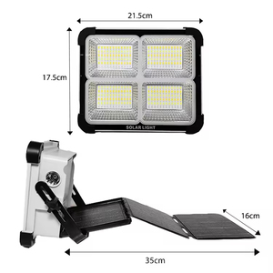 Outdoor Detachable <b>Battery</b> 100w Portable Ip66 Five Speed Lighting Dimmable Led Solar Flood Light - Product Image 1