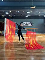 Nouveau style de costume de danse du ventre pour femmes, drapeau de louange égyptien, voile dégradé rouge, accessoire de scène, taille unique
