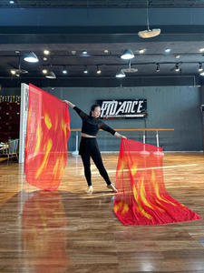 Nuevo Estilo <span class=keywords><strong>de</strong></span> <span class=keywords><strong>Disfraz</strong></span> <span class=keywords><strong>de</strong></span> Danza del Vientre para Mujer, Velo Degradado Rojo para Actuación con Bandera <span class=keywords><strong>Egipcia</strong></span>, Accesorio <span class=keywords><strong>de</strong></span> Escenario, Talla Única - Product Image 3