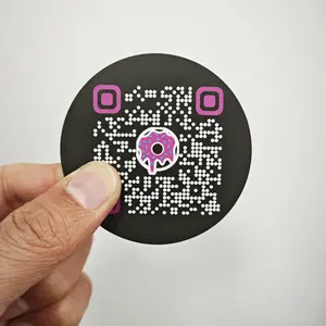 Round Shape QR Code Business Card Printing Custom Logo Rectangle Two Sides Greeting Insert Paper Cards