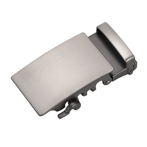 Prix de gros de ceinture à cliquet en cuir boucle de verrouillage automatique en alliage blanc mat boucles de ceinture automatique en métal pour hommes - Product Image 5