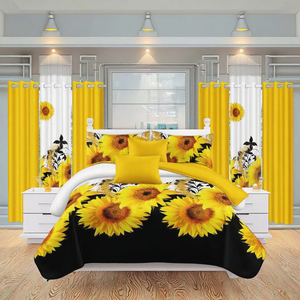 Juego de ropa de <span class=keywords><strong>cama</strong></span> moderno de lujo de 9 piezas, edredones de varios pines con estampado suave, sábanas cómodas <span class=keywords><strong>para</strong></span> uso en el hogar y la boda - Product Image 2
