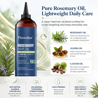 Serum Minyak Pertumbuhan Rambut Rosemary Label Pribadi Organik dengan Biotin, Minyak Jojoba, Minyak Kastor, dan Minyak Esensial Rosemary