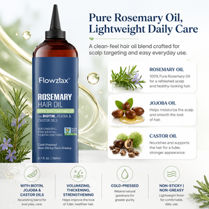 <strong>Rosemary</strong> Hair Growth Serum <strong>Oil</strong> 100% <strong>Pure</strong> Natural Organic with Biotin Jojoba Castor <strong>Oils</strong> <strong>Rosemary</strong> Essential <strong>Oil</strong> for Hair Growth - Product Image 3